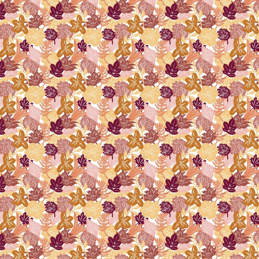 Boho Autumn Floral Pattern Acrylic Sheets - CMB Pattern Acrylic